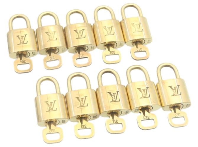 Louis Vuitton padlock 10set Gold Tone LV Auth am1897g Metal  ref.633758