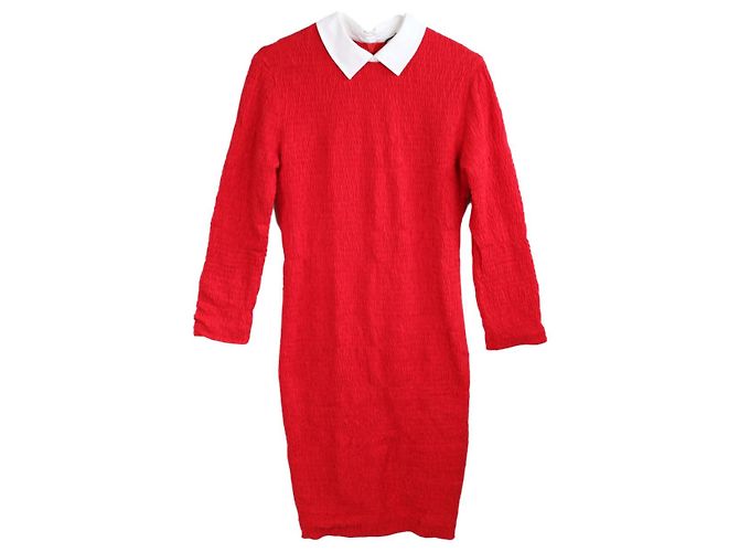 Vestido Carven X Little Boat Blanco Roja
