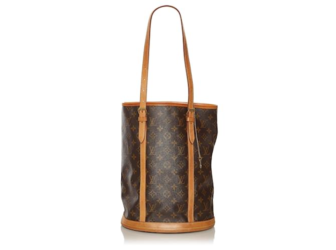 Bucket Louis Vuitton brauner Monogramm-Eimer Leinwand  ref.633918