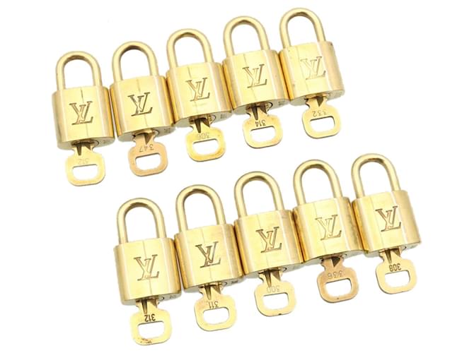Louis Vuitton padlock 10set Gold Tone LV Auth am2090g Metal  ref.634022