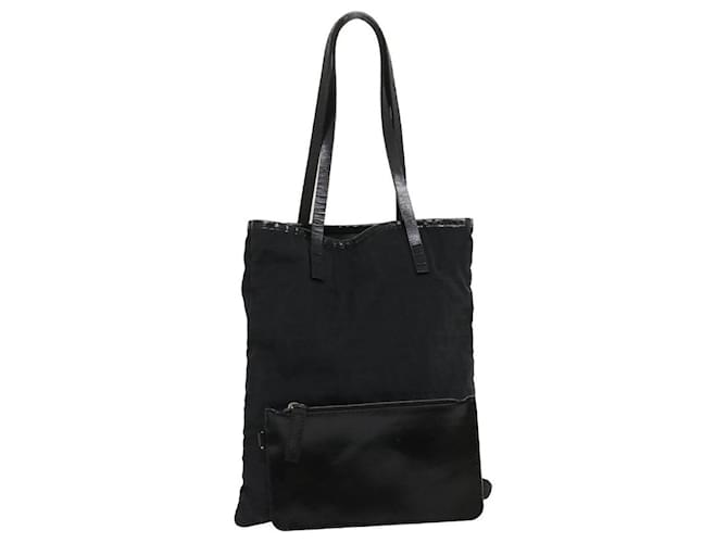 FENDI Zucca Canvas Hand Bag Black Auth am2474g Cloth  ref.634047