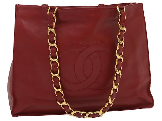 CHANEL COCO Mark Chain Shoulder Bag Red CC Auth am2499g Leather  ref.634078