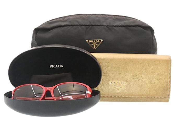 Bolsa de óculos de sol tipo carteira PRADA 3 define Auth am2034g Multicor Nylon  ref.634144
