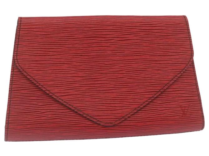 LOUIS VUITTON Epi Art Deco Clutch Bag Red M52637 LV Auth am2248g Leather  ref.634220