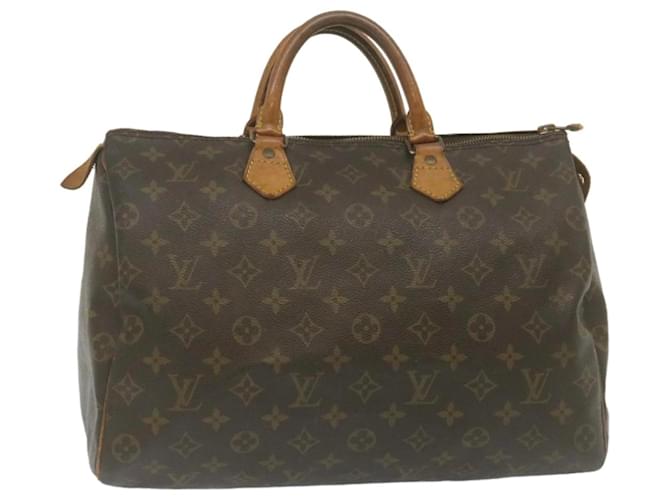 Louis Vuitton Monogram Speedy 35 Bolsa de mão M41524 LV Auth am2259g Lona  ref.634228