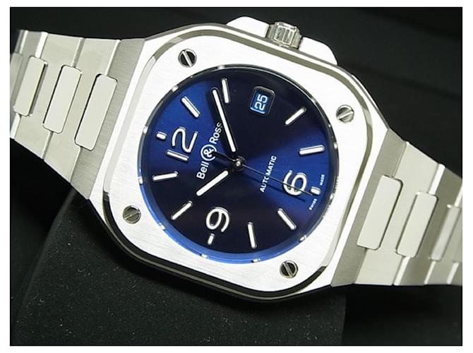 BELL & ROSS BR05 acier bleu 40 Spécification du bracelet MM Biens authentiques Homme  ref.634376