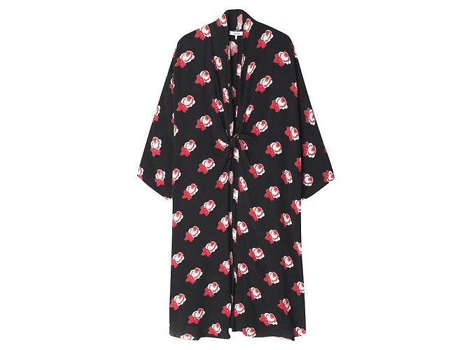 Vestido estilo kimono de crepé Harley Ganni Multicolor