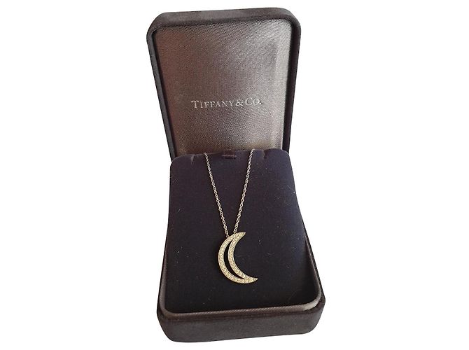 Tiffany & Co lua de platina pt950 e diamantes Prata