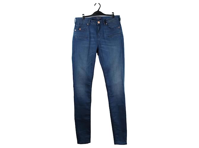 Maison Scotch jeans ajustados de viaje Azul Azul marino Azul oscuro Algodón Elastano  ref.634449
