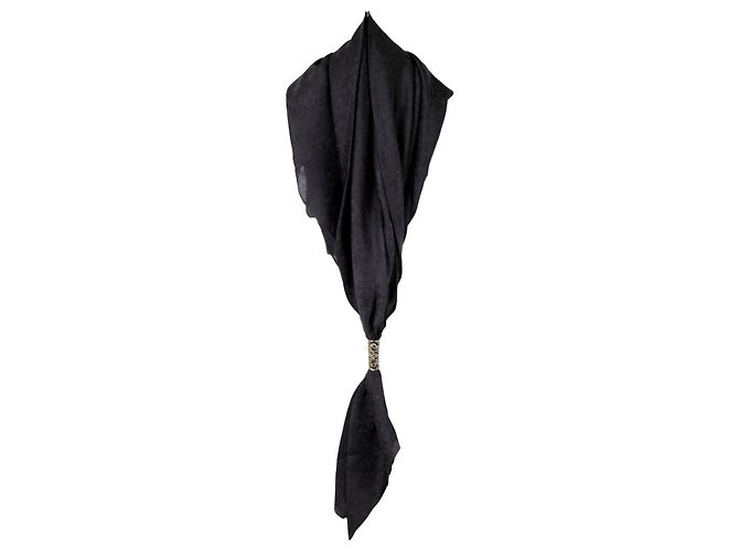 The Kooples Sciarpa in seta gioiello nera