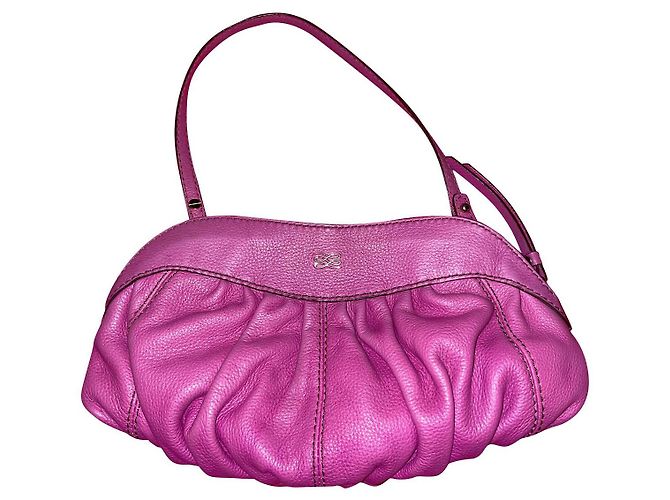 Sac à main Lancel Gousset en cuir fuchsia Fuschia