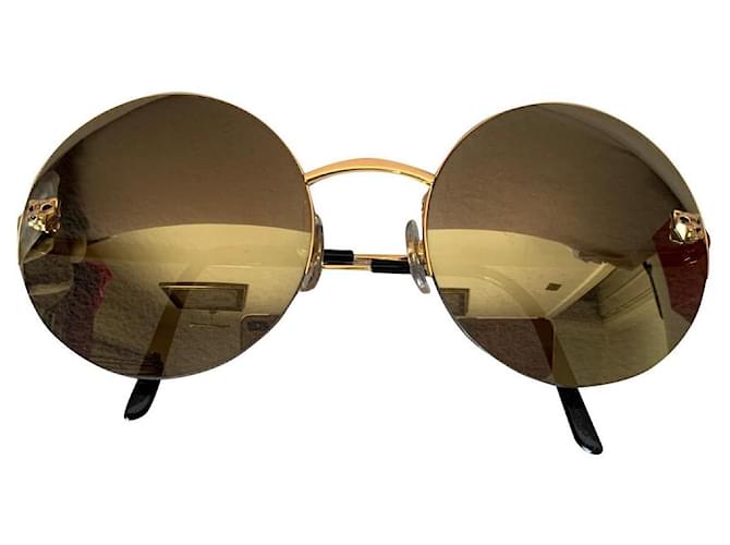 Cartier Óculos de sol Dourado Metal  ref.634469