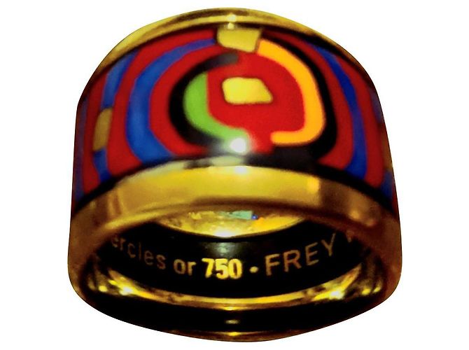 Bague Frey Wille dans le style de Hèrmes Multicolore