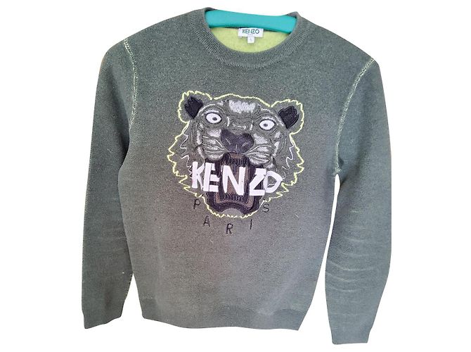 Pull Kenzo jamais porté stylé tendance Vert olive