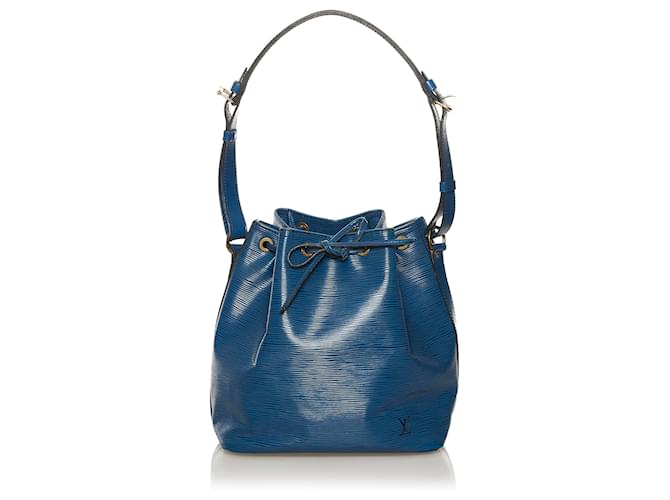 Louis Vuitton Azul Epi Petit Noe Couro  ref.634512