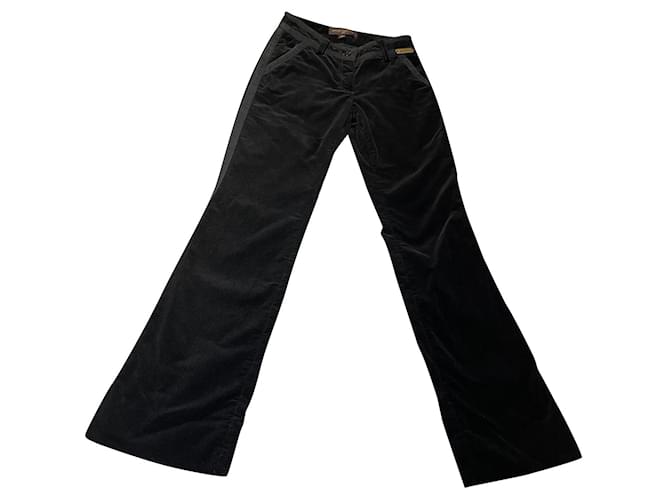 Louis Vuitton Pantalones, polainas Negro Algodón  ref.634540