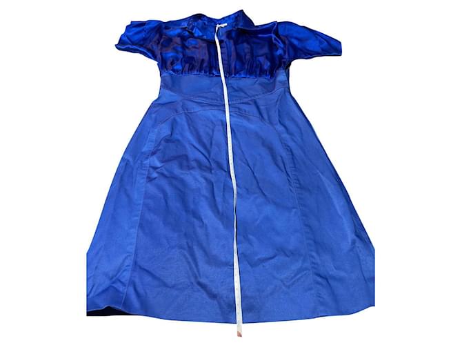 Versace Dresses Dark blue Silk  ref.634549