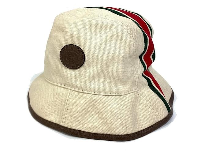 Gucci Hats Beanies Beige Linen  ref.634579