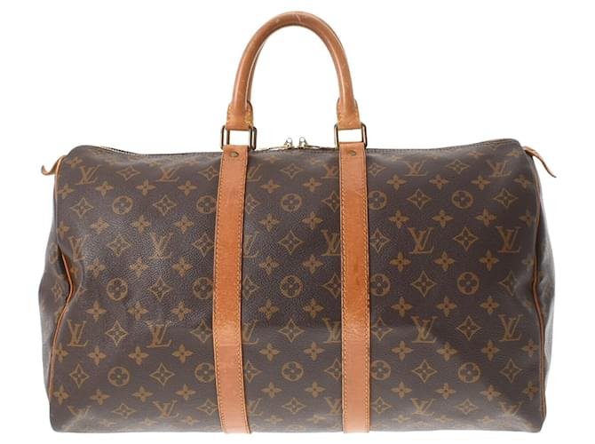 Louis Vuitton Keepall 45 Brown Cloth  ref.634656