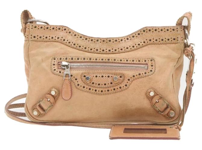 BALENCIAGA Leather Shoulder Bag Pink Auth am507g  ref.634935