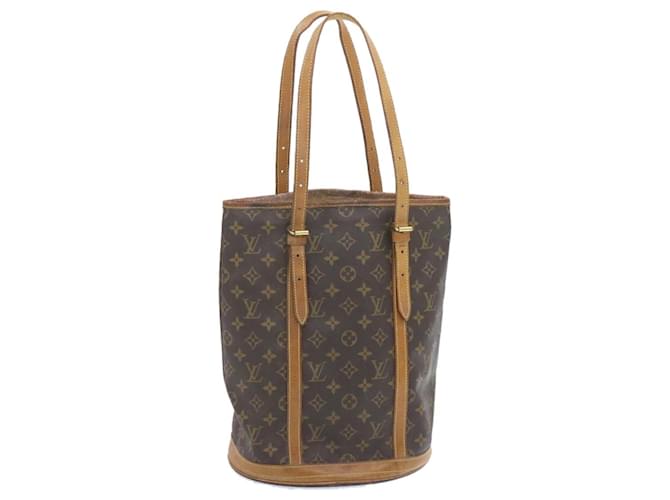 LOUIS VUITTON Monogram Bucket GM Sac à bandoulière M42236 LV Auth am531g Toile  ref.634951