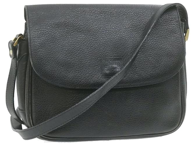 Autre Marque Burberrys Nova Check Shoulder Bag Leather Black Auth am636g  ref.634971