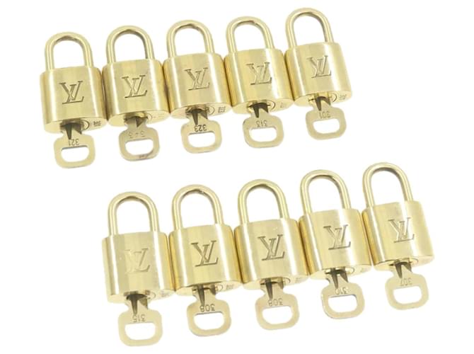 Louis Vuitton padlock 10set Gold Tone LV Auth am1898g Metal ref