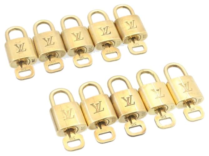 Louis Vuitton padlock 10set Padlock Gold Tone LV Auth am837g Metal  ref.635081