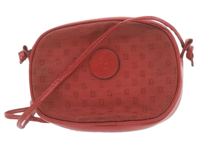 FENDI Shoulder Bag Red Auth am864g Cloth  ref.635087