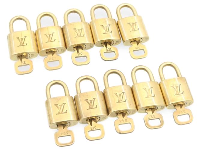 Louis Vuitton padlock 10set Gold Tone LV Auth am833g Metal  ref.635107