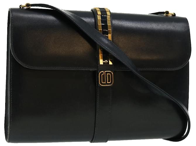 Christian Dior Shoulder Bag Leather Black Auth am2659g  ref.635118