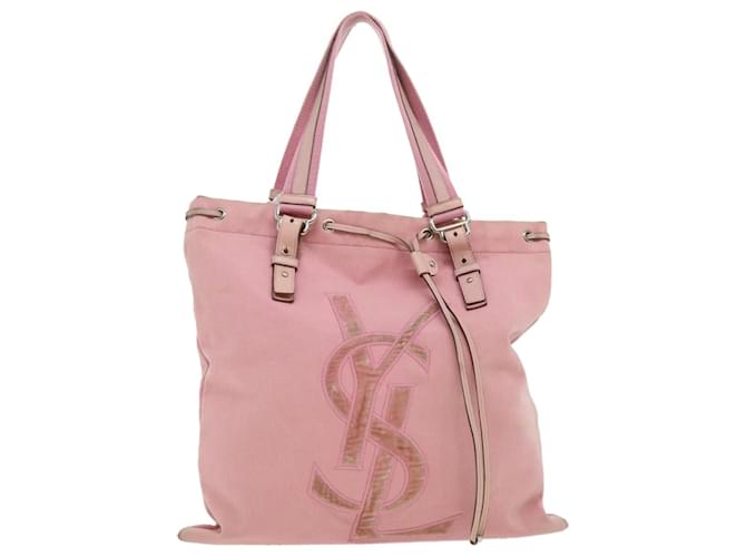 SAINT LAURENT Tote Bag Canvas Pink Auth am2720g Cloth  ref.635188