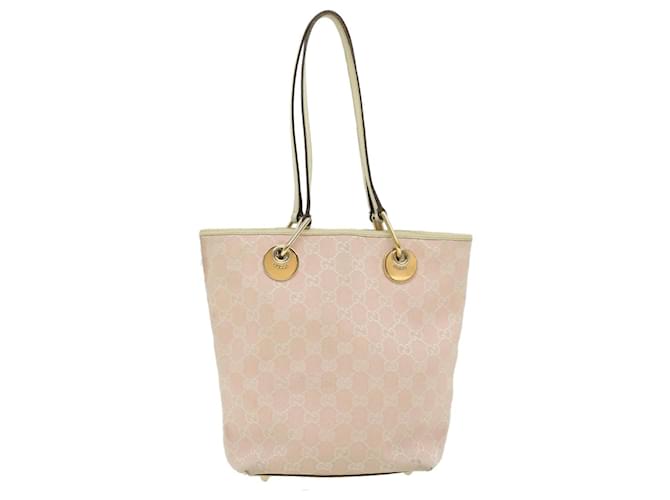 GUCCI GG Canvas Tote Bag Pink Auth am2713g Cloth  ref.635207
