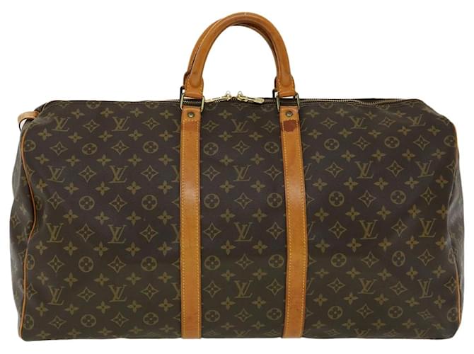 Louis Vuitton Keepall 55 Brown Cloth  ref.635381