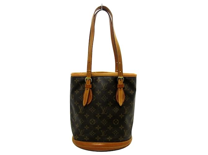 Louis Vuitton Bucket Brown Cloth  ref.635467