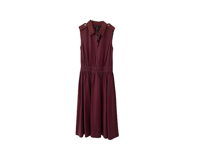 Robe patineuse Marc Jacobs 34 (XXS) synthétique bordeaux Rayon  ref.635506