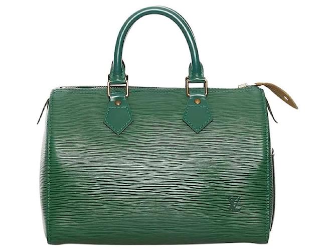 Louis Vuitton Speedy 25 Verde Cuero  ref.635508