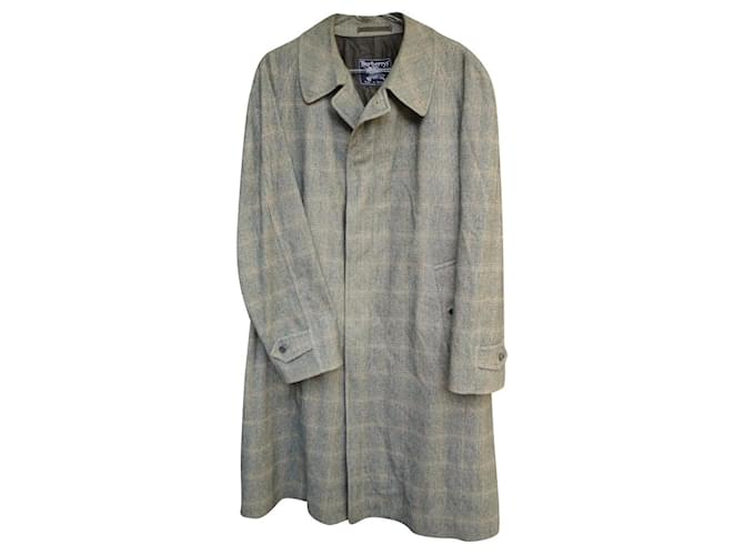 Tamanho do casaco de tweed vintage Burberry 51 Cinza  ref.635518