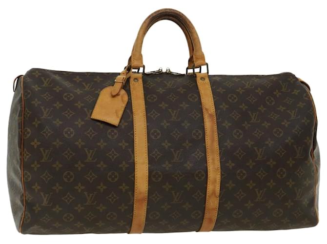Louis Vuitton Monograma Keepall 55 Boston Bag M41424 Autenticação de LV 31317 Lona  ref.635543