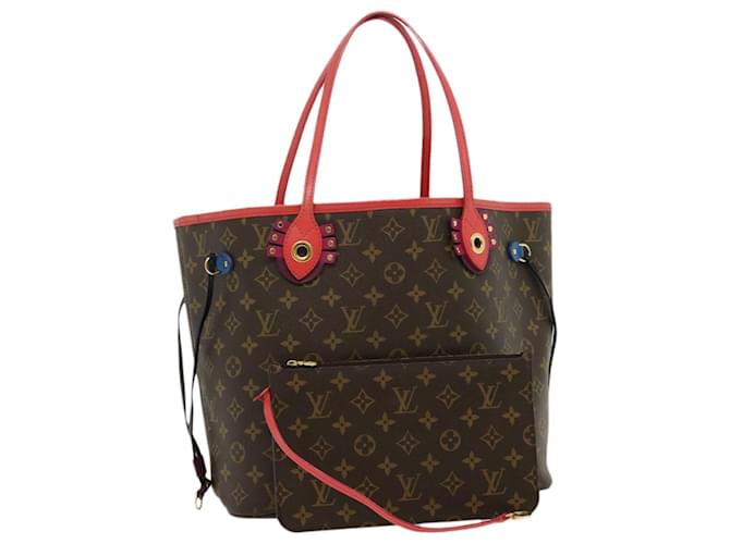 LOUIS VUITTON Monogram Totem Neverfull MM Tote Bag M41663 BT Auth rt022A Toile  ref.635580