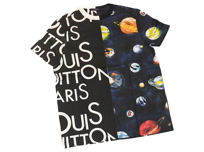 LOUIS VUITTON Short-Sleeved T-shirt XS Black HGY13WFMB LV Auth ak188a Cotton  ref.635722