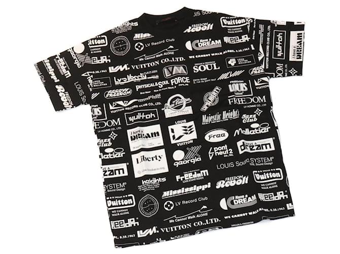 LOUIS VUITTON All Over Logo T-shirt XS Automne Hiver 2019Autorisation noire limitée186A Coton  ref.635723