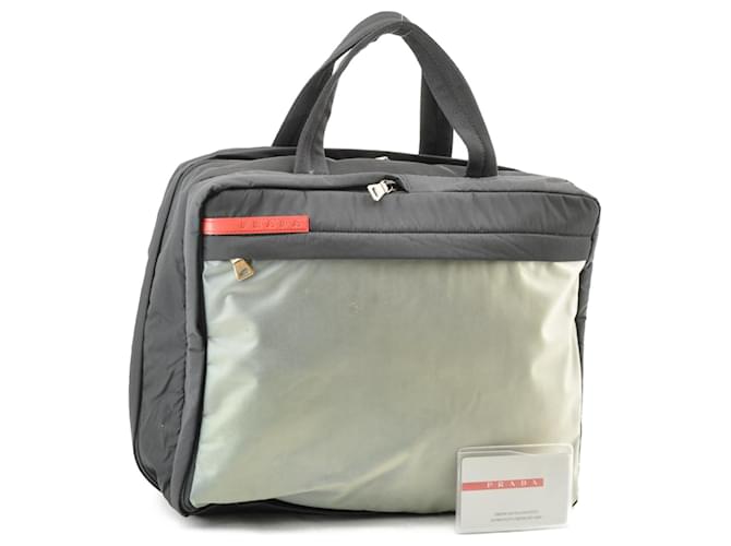 PRADA Hand Bag Nylon Black Auth ar1221  ref.635725