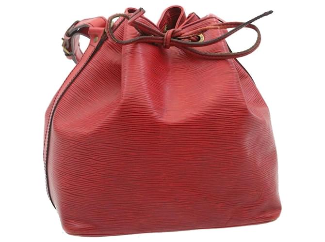 LOUIS VUITTON Epi Petit Noe Shoulder Bag Red M44107 LV Auth uy003 Leather  ref.635876