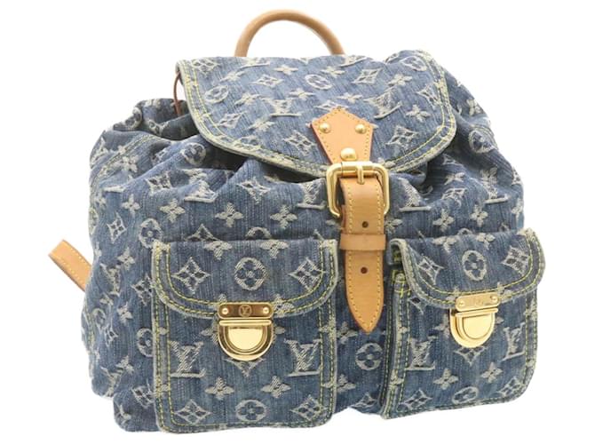 Backpacks Louis Vuitton Louis Vuitton M BACKPACK95056 GM in Monogram Canvas Denim Blue Backpack Bag
