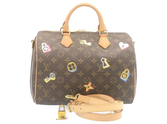 LOUIS VUITTON Monogram Love Lock Speedy Bandouliere30 handbag M44365 auth  29080a Cloth ref.635970 - Joli Closet