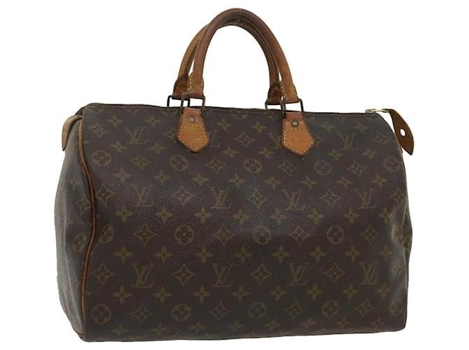 Louis Vuitton Monogram Speedy 35 Hand Bag M41524 LV Auth ki1880 Cloth  ref.636035