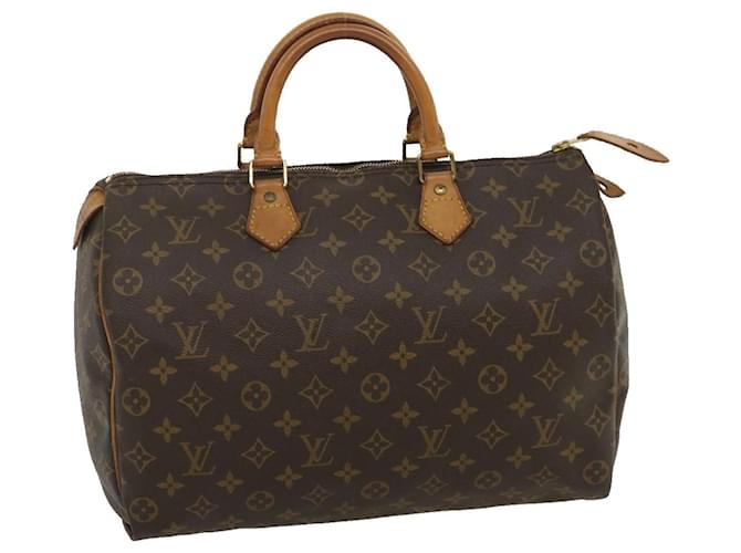 Louis Vuitton Monogram Speedy 35 Hand Bag M41524 LV Auth ki1972 Cloth  ref.636048