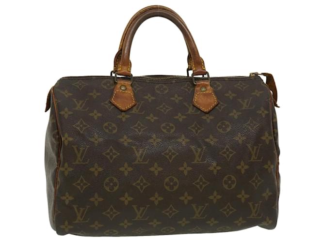 Louis Vuitton Monogram Speedy 30 Hand Bag M41526 LV Auth jk1179 Cloth  ref.636352