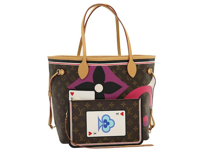 LOUIS VUITTON Monogram Game On Neverfull MM Tote Bag M57452 LV Auth jk1377a  ref.636405